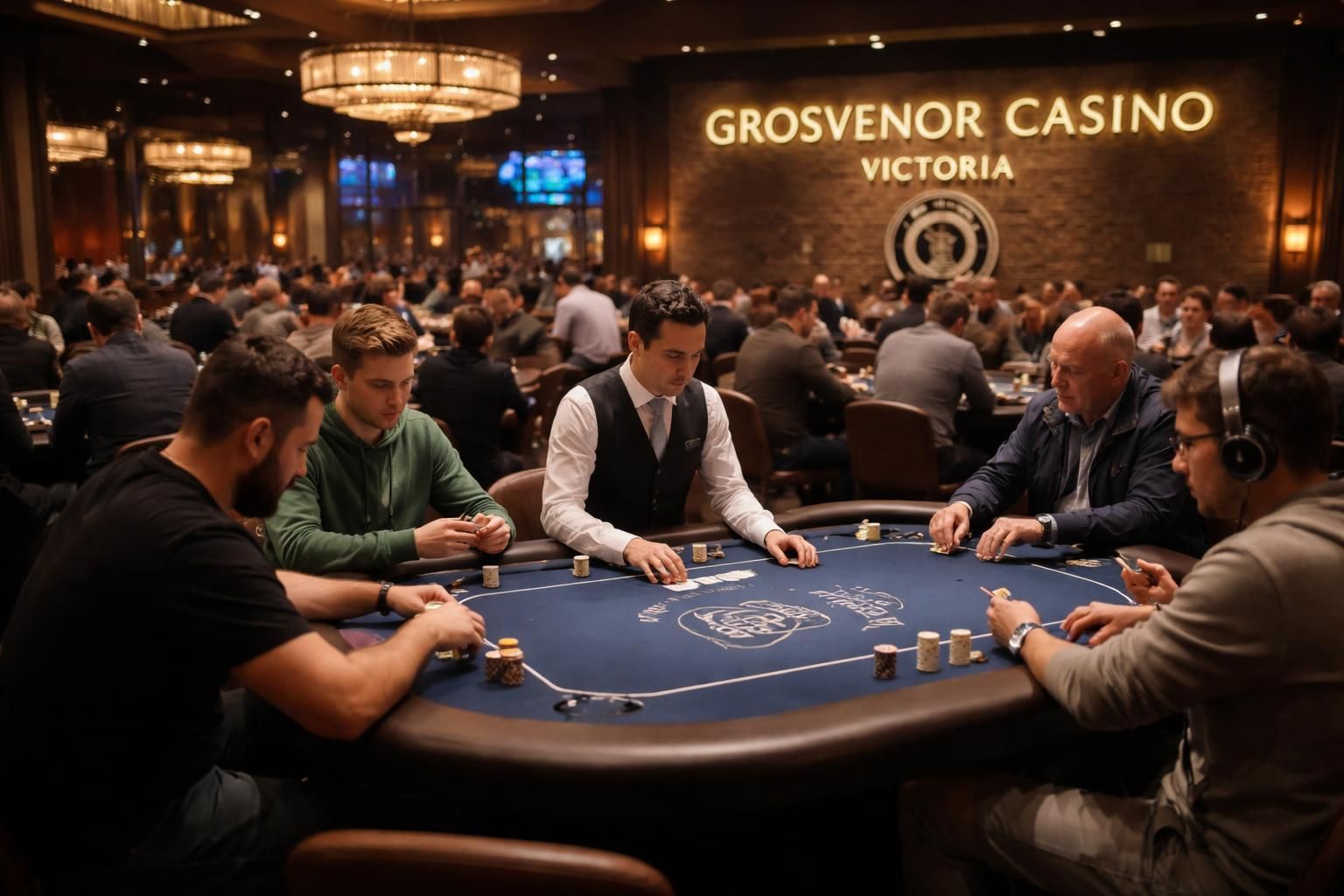 découvrez la salle de poker grosvenor casino à victoria, royaume-uni, un véritable paradis pour les amateurs de poker avec une ambiance unique, des tournois captivants et des services de qualité.